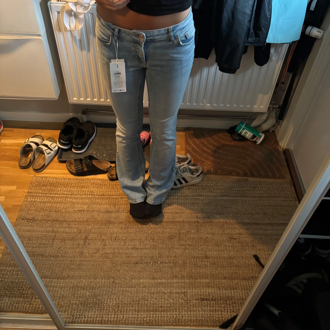 Ljusblå bootcut jeans - 1