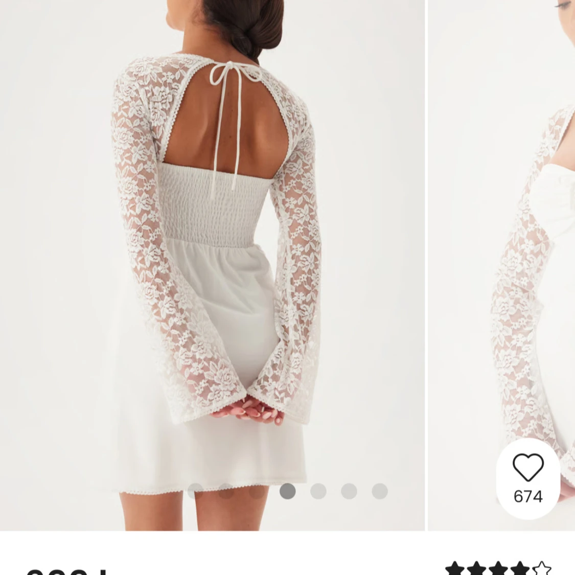 Vit spetsklänning  - 1