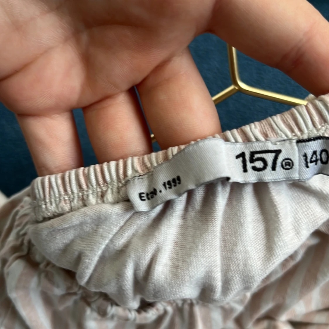 Randig blus i ljusrosa och vit - 2