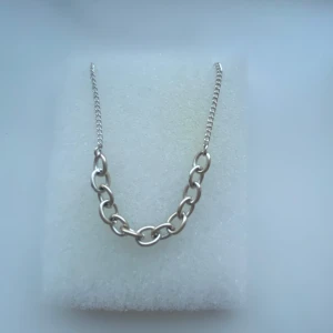 Silver halsband - Silver halsband med en kort kedjebit i mitten. 