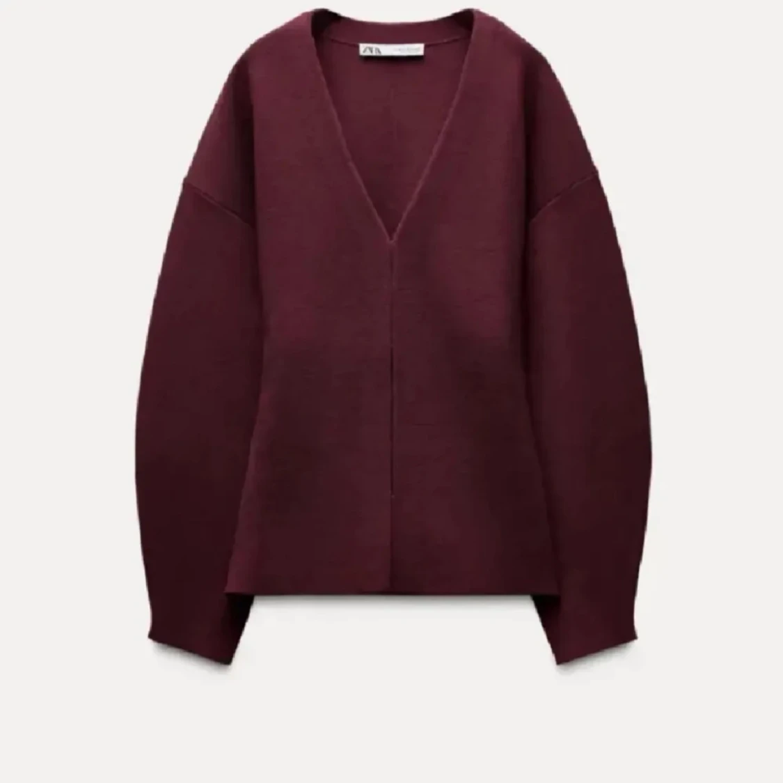 Vinröd/brun cardigan från Zara