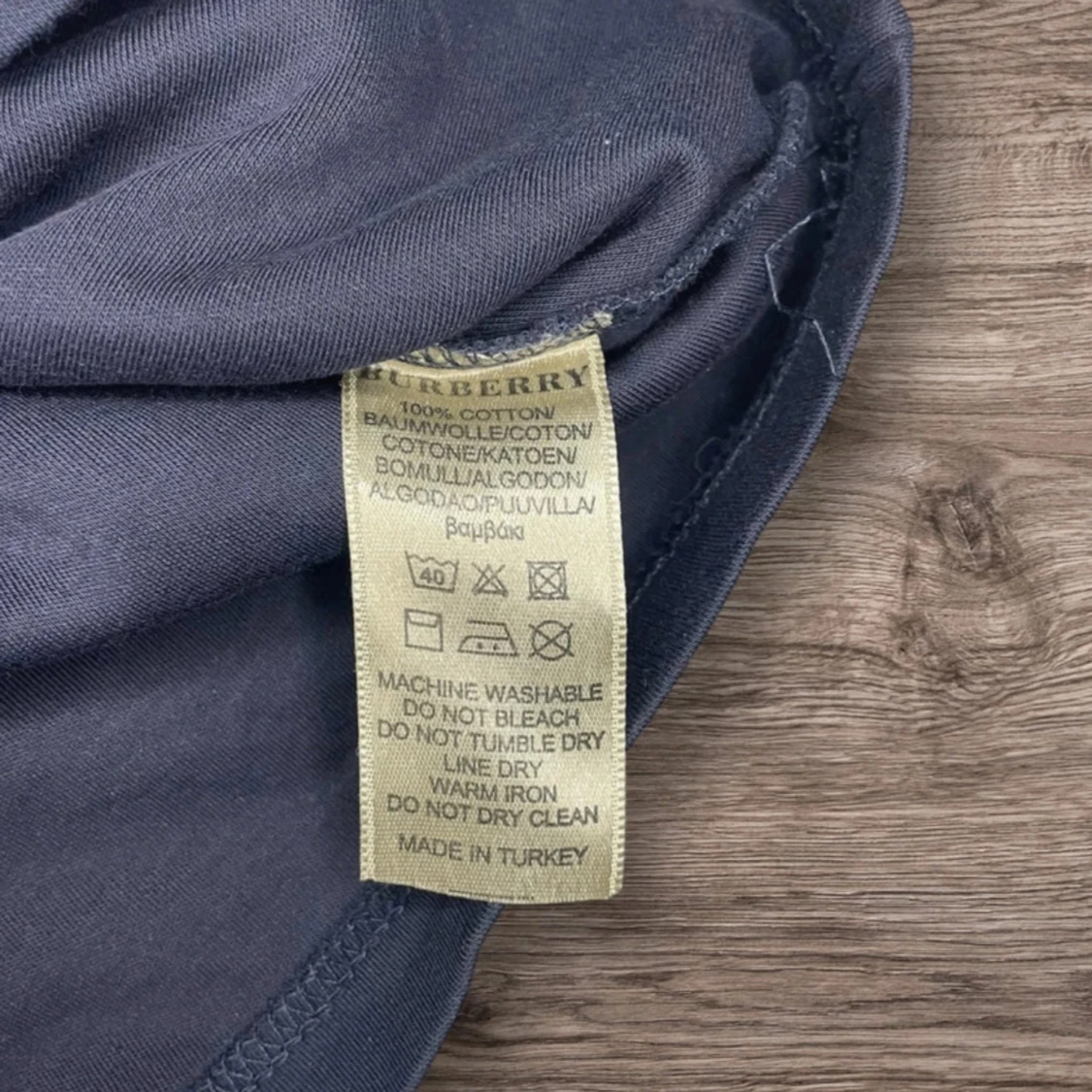Mörkblå pikétröja från Burberry - 3