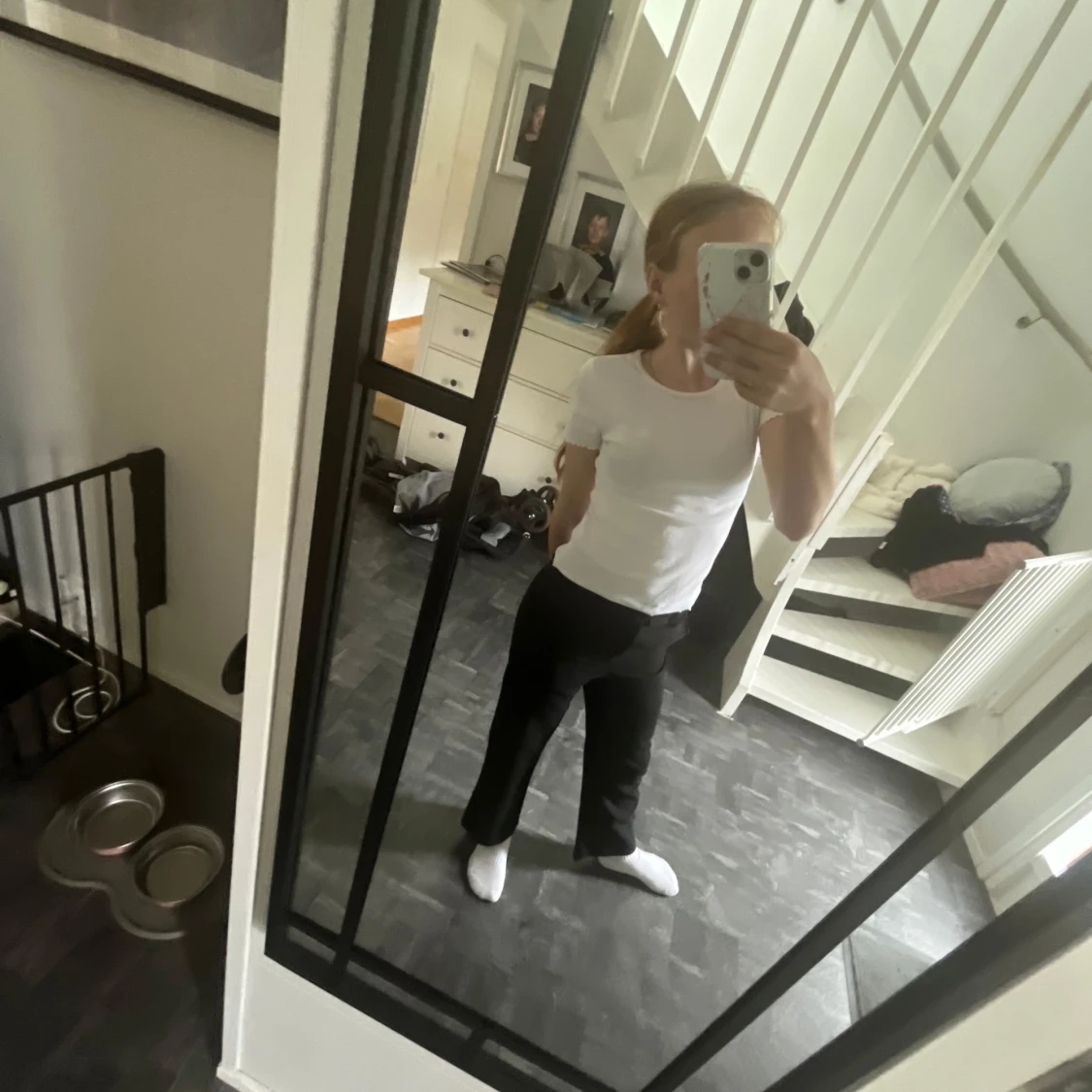 Svarta kostymbyxor med rak passform - 1