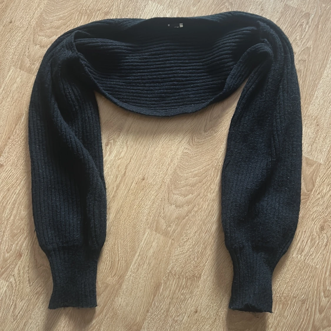 Svart ribbad tubtopp med bolerotopp - 2