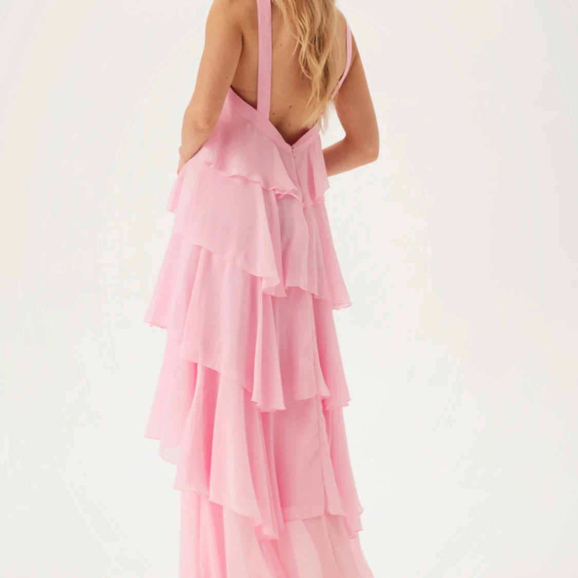 VMFELICIA ljusrosa volangklänning från Vero Moda - 1