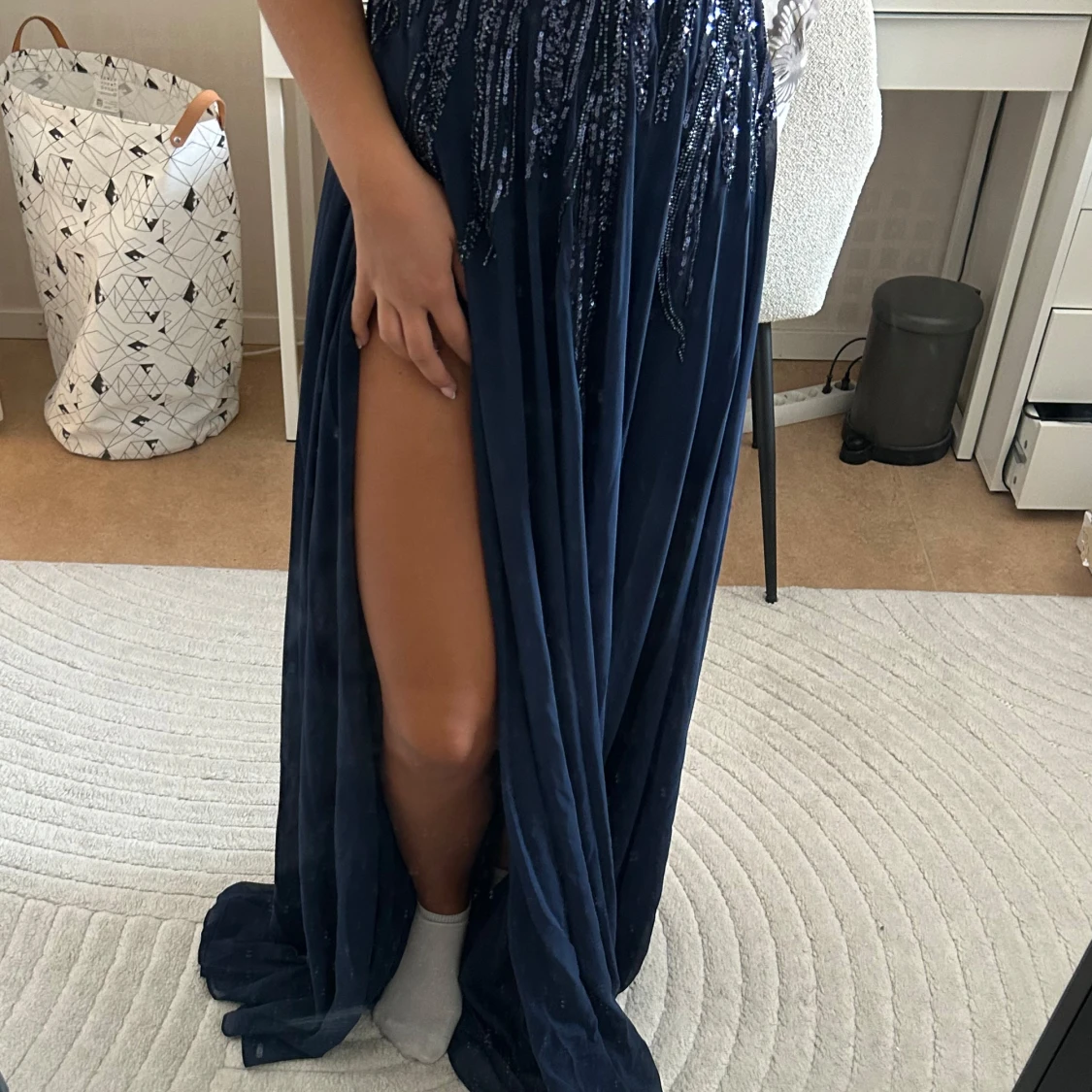 Marinblå balklänning  - 2