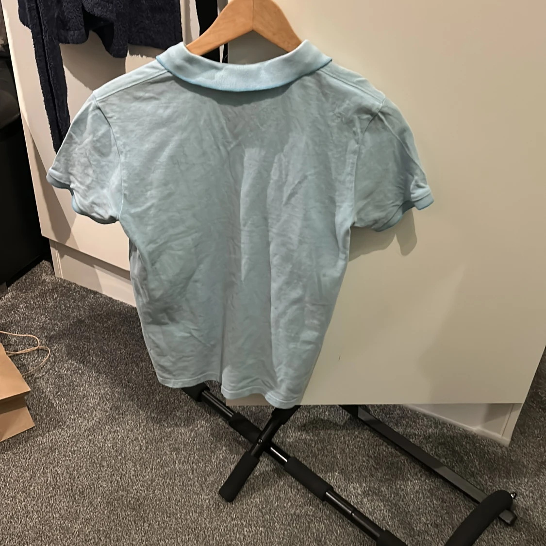 Ljusblå pikétröja från H&M - 1