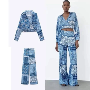 Set från Zara som är slutsålt - Setter är knappt använt, mycket bra skick. Fint till sommaren. Storlek M i toppen och byxorna. Säljer pga ej passar. Så fint! Står ej för frakt!