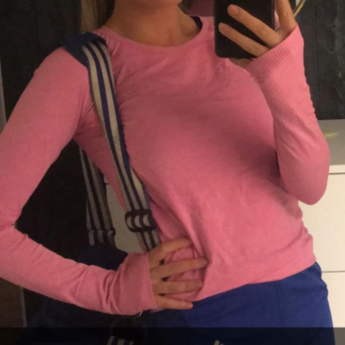 Rosa långärmad tröja - 1