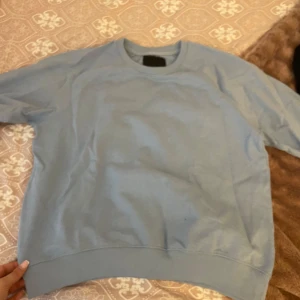 Ljusblå tröja från 157 - Säljer en ljusblå tröja från 157 i storlek M. Tröjan har en klassisk rund halsringning och långa ärmar. Perfekt för en avslappnad stil.