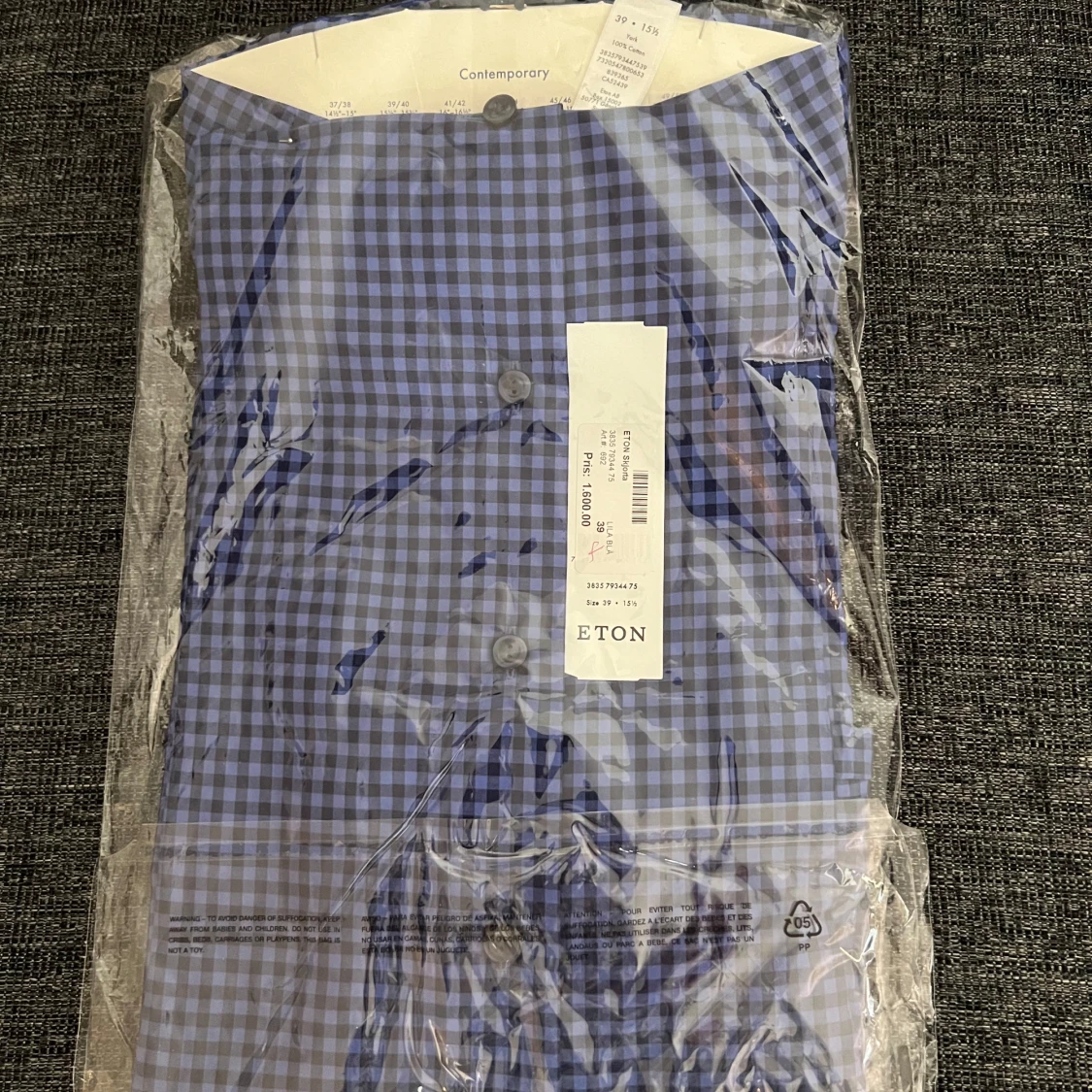 Blårutig skjorta från Eton - 1