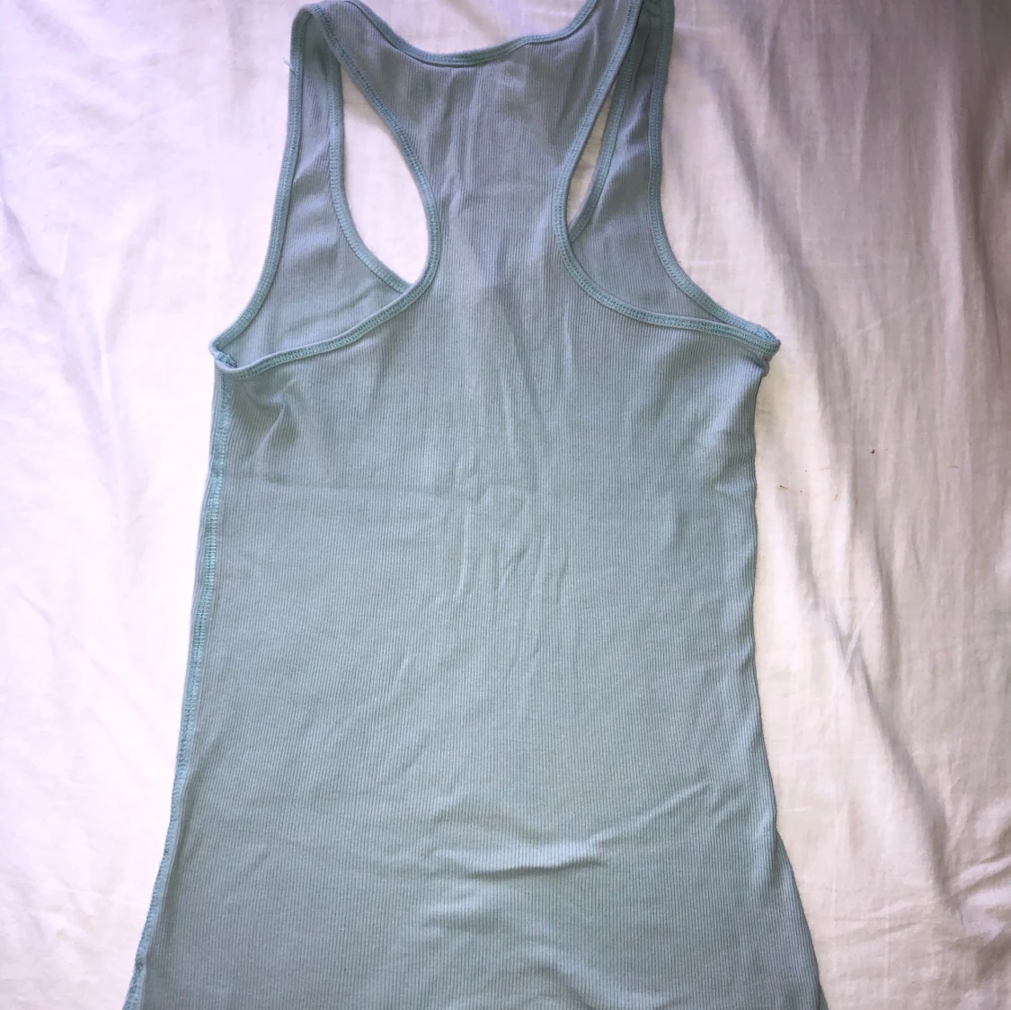 Ljusblå/turqos ribbad linne - 2