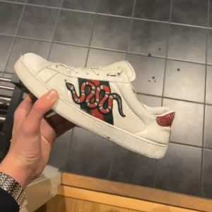 Gucci ace skor  - Säljer ett par fina Gucci ace snake skor i storlek 44 som passar perfekt nu till våren/sommarn det är bara att skriva ifall ni har den minsta lilla aningen över nånting  