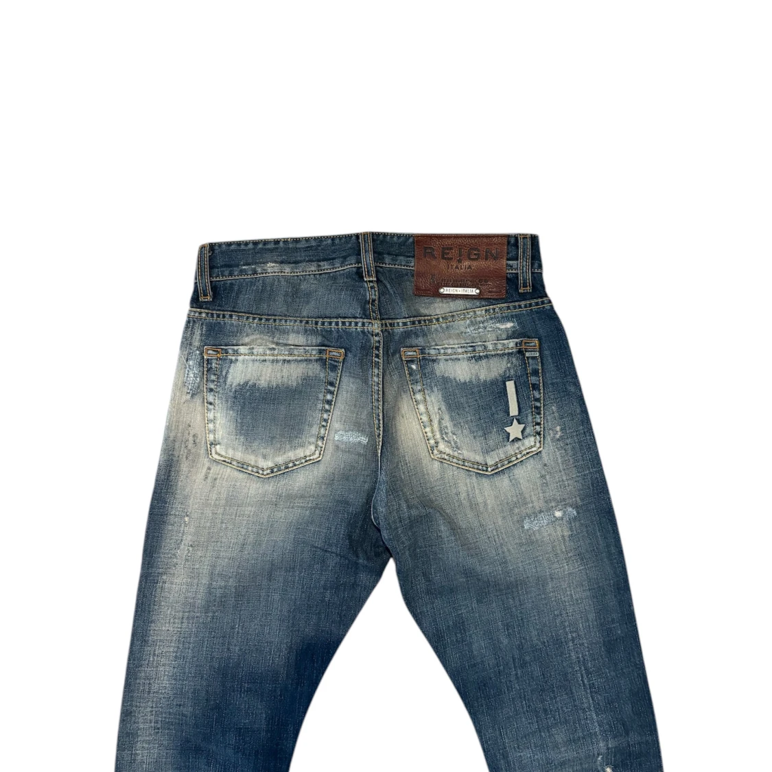 Blå slitna jeans från Reign - 2