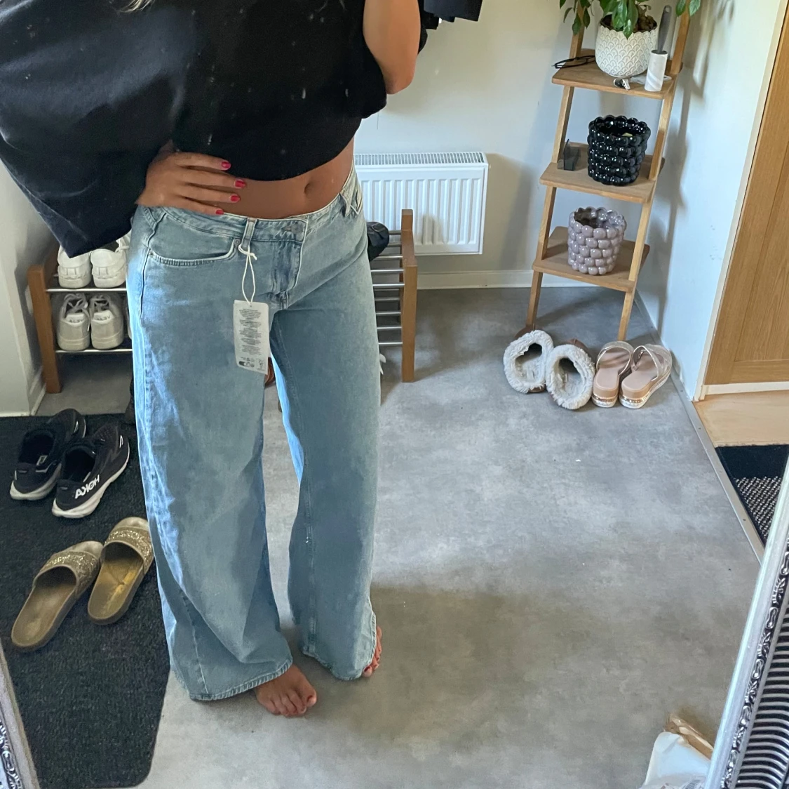 Ljusblåa lowwaist jeans - 3