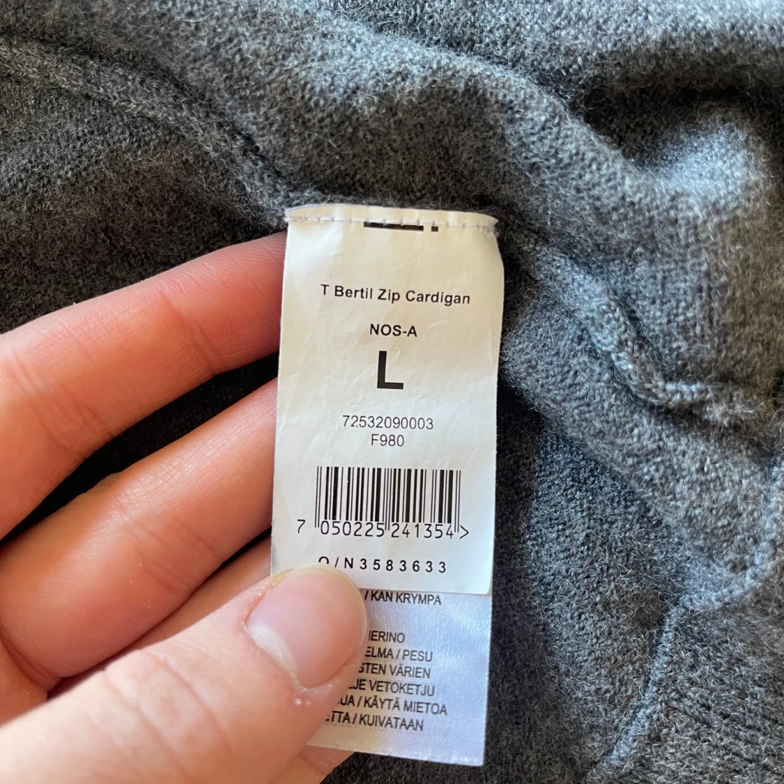 Grå merinoullskofta från These Glory Days - 3