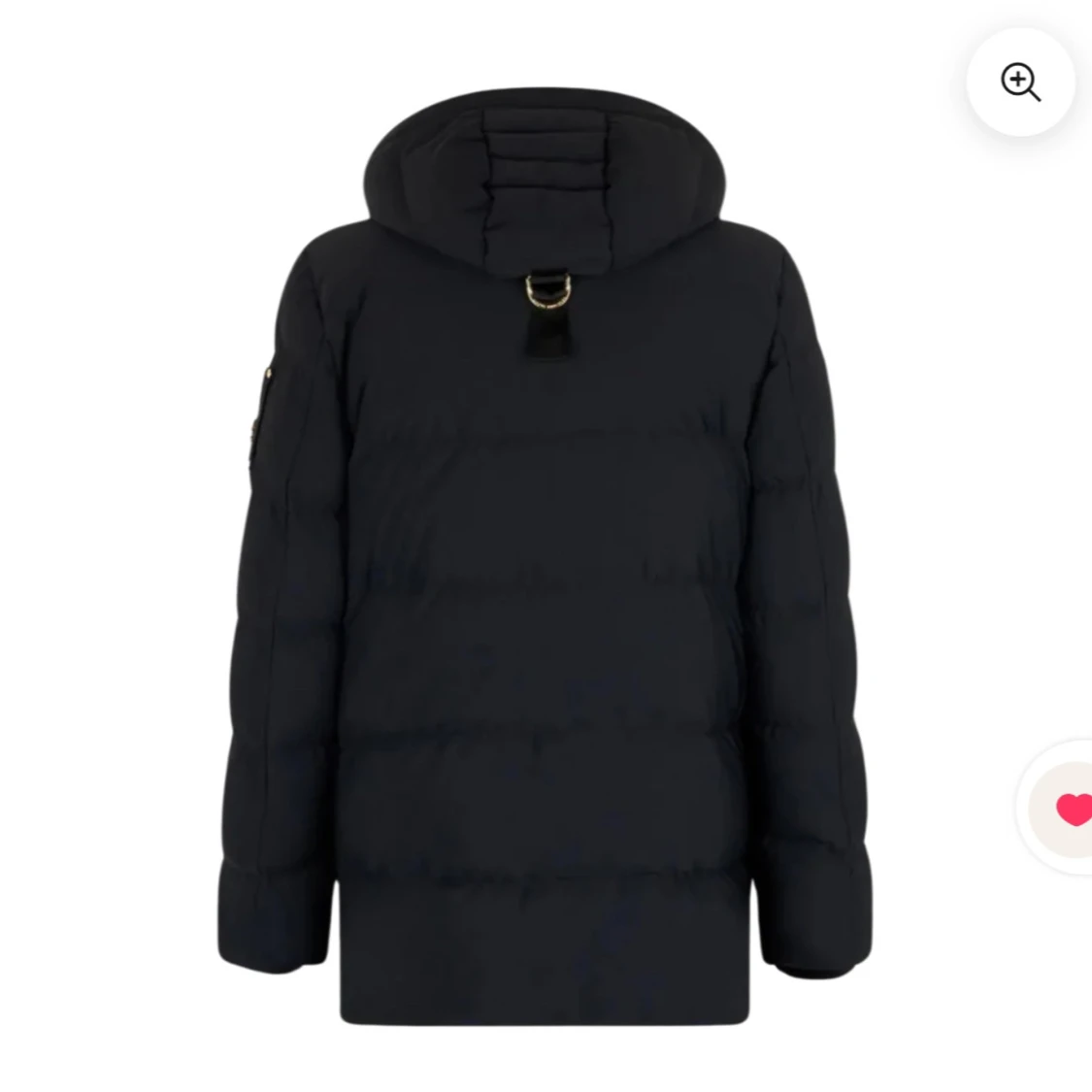 Svart pufferjacka med gulddetaljer - 1