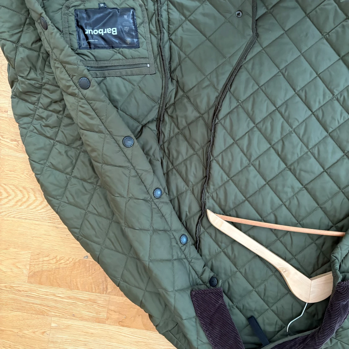 Grön quiltad Barbour jacka M - 2