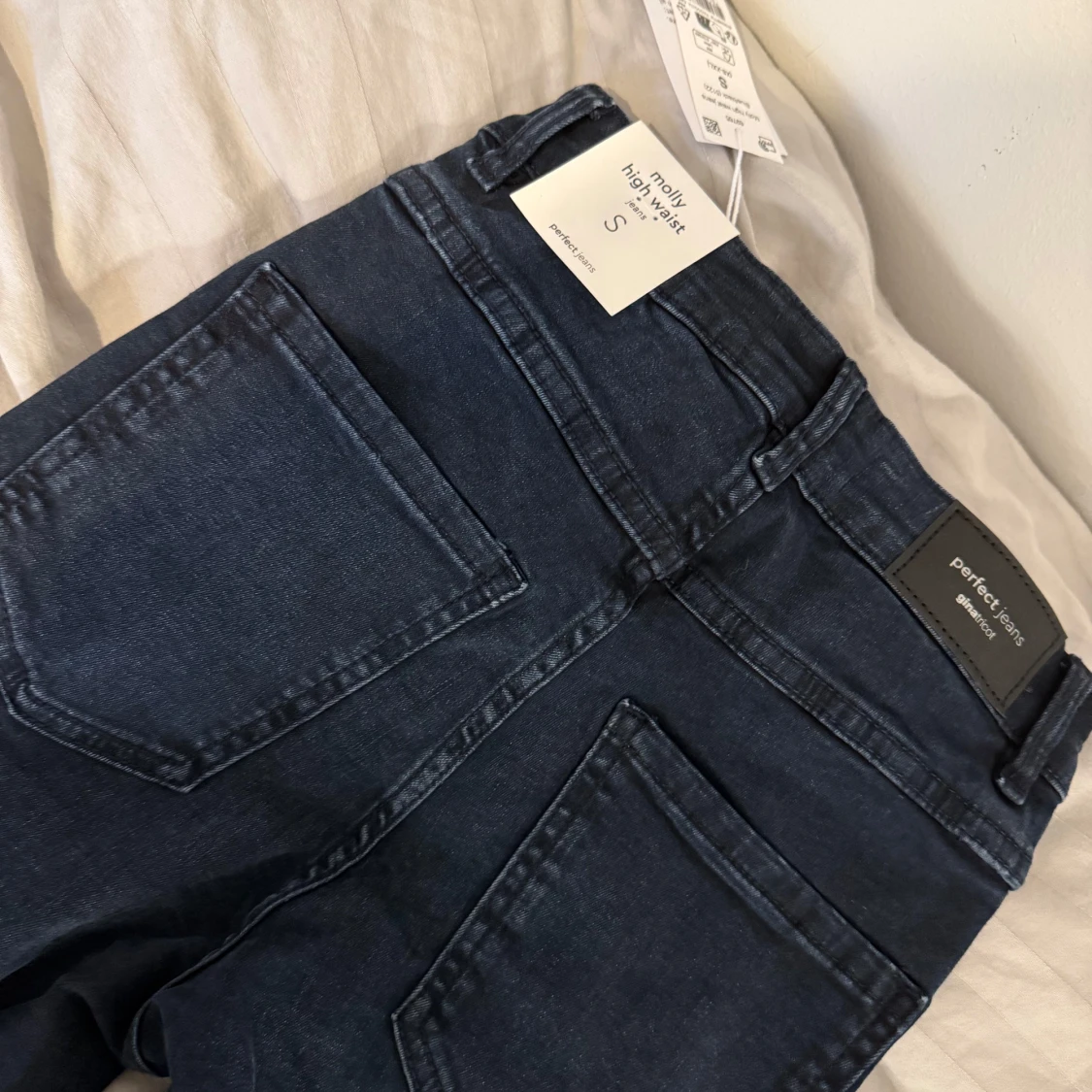 Mörkblå Molly high waist jeans S