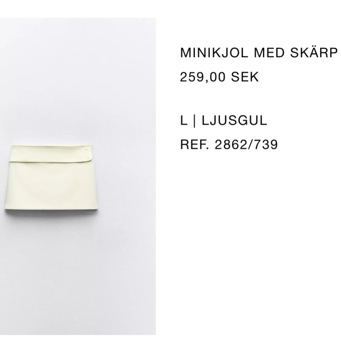 Off white kortkjol från Zara - 4