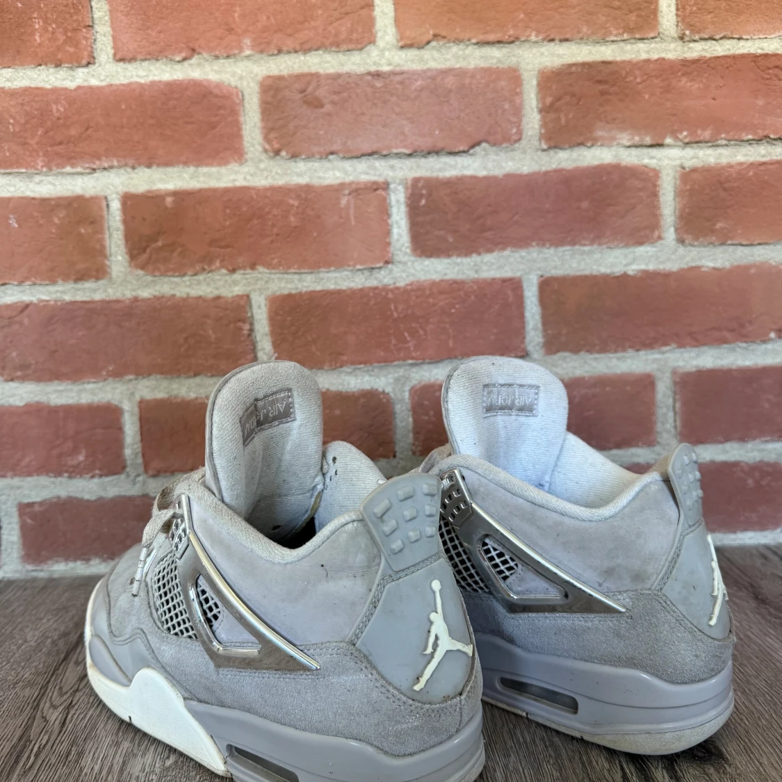 Nike Air Jordan 4 grå mocka sneakers - 1