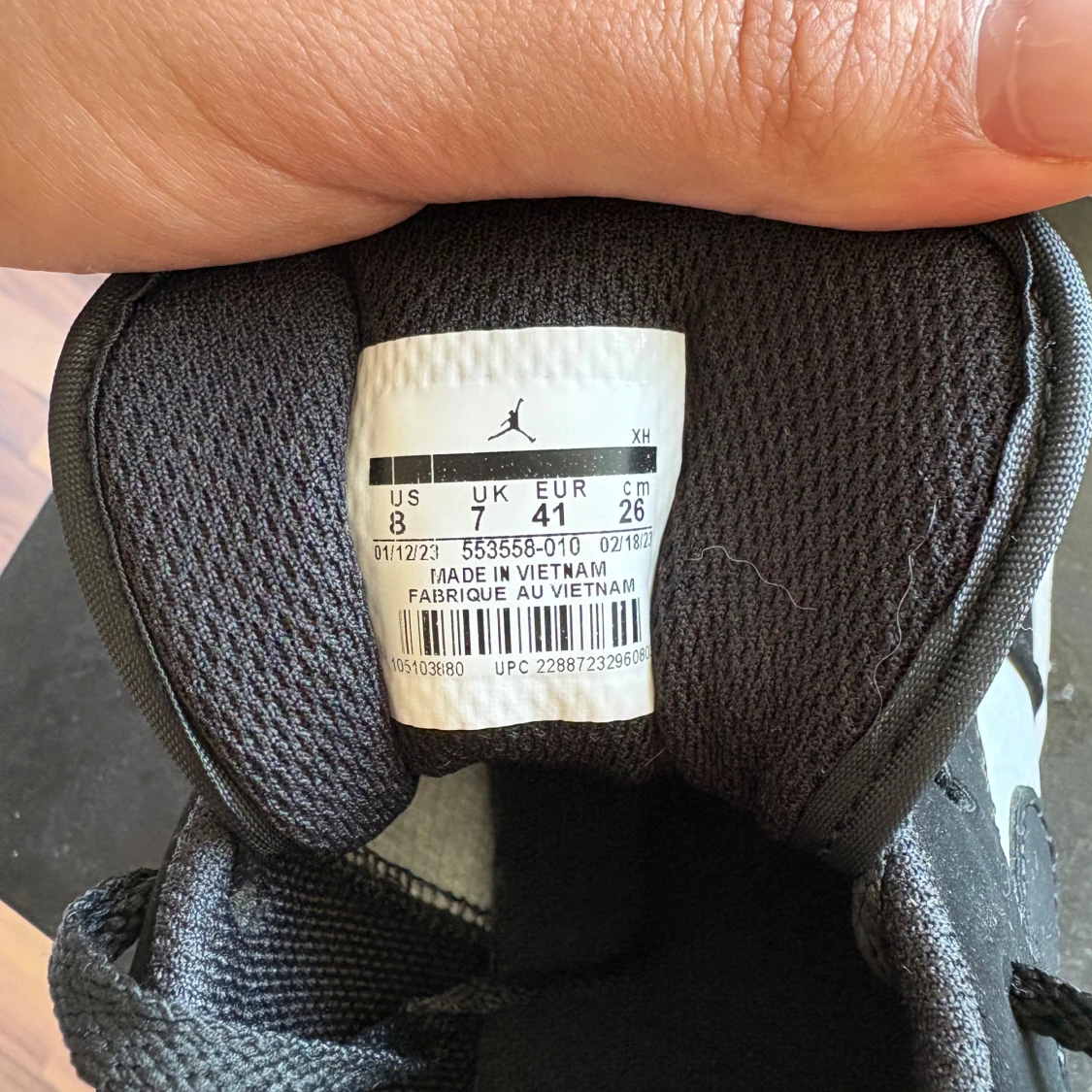 Nike Jordan 1 Low svart/vit strl 41 - 2