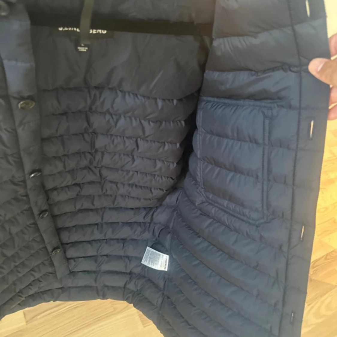 Mörkblå quiltad pufferjacka J.Lindeberg - 4