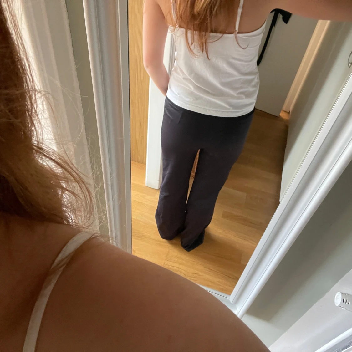 Svarta bootcut kostymbyxor - 2