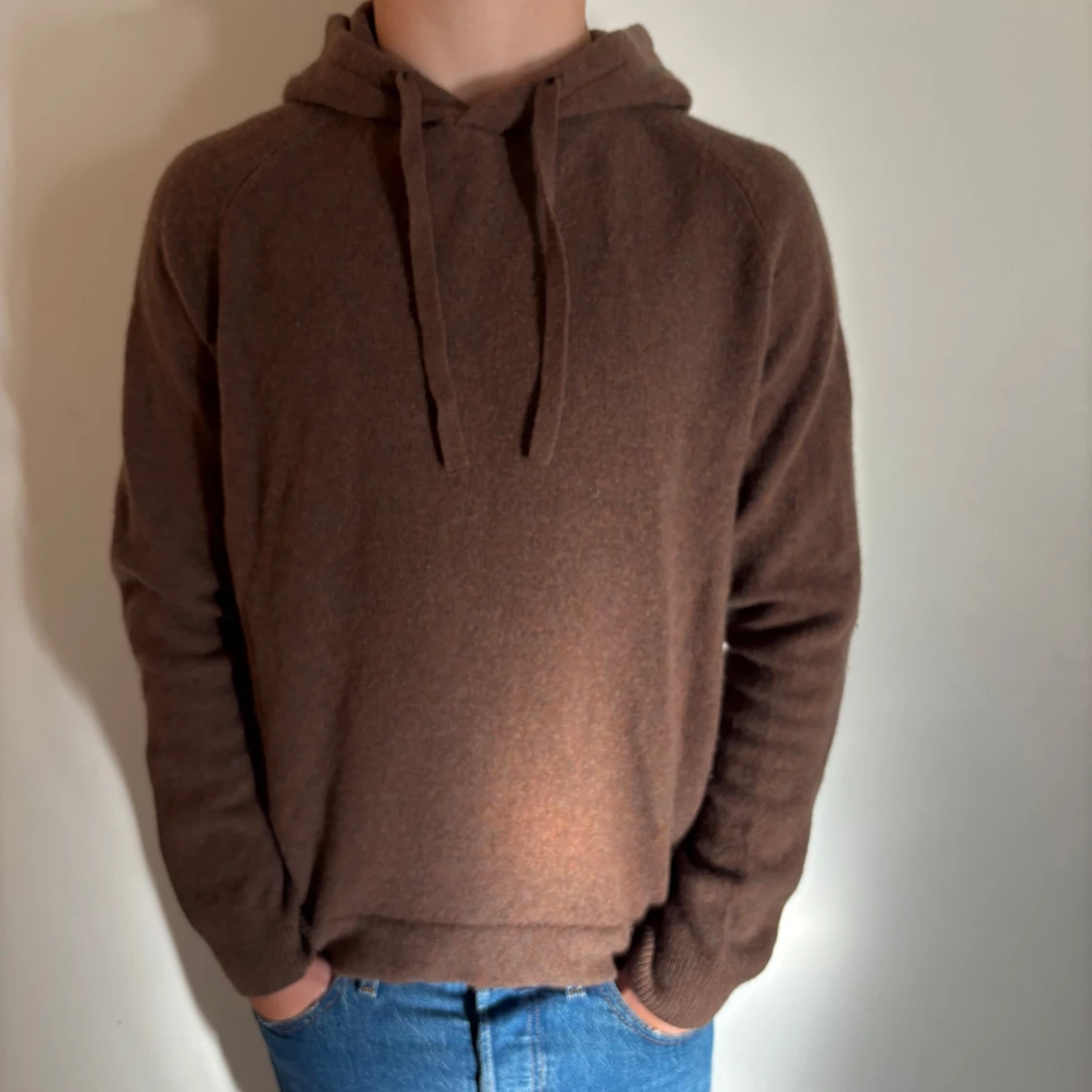 Brun hoodie i ull från Marc O'Polo