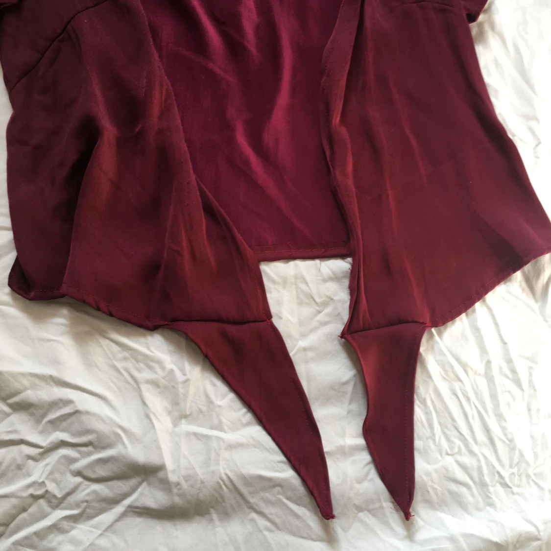 Vinröd knytblus/ bolero/ croptop  - 3