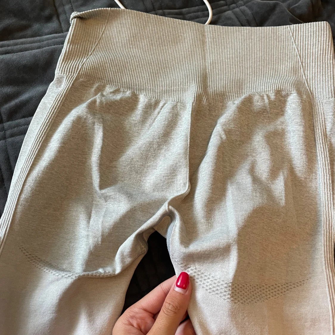 Ljusgrå seamless leggings - 3