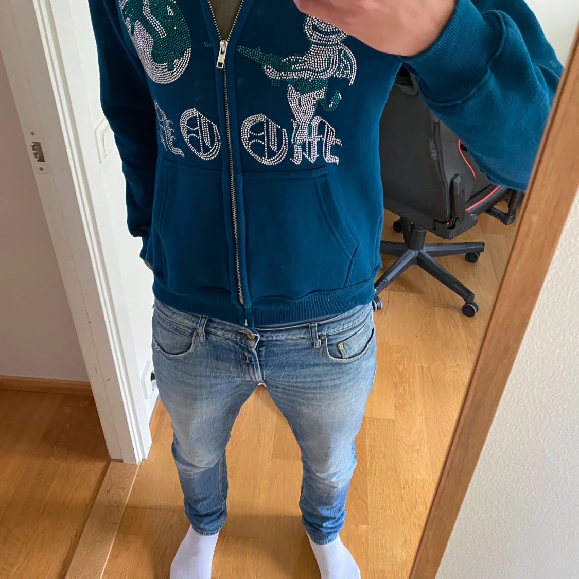 Aim for the fucking moon blå - 1