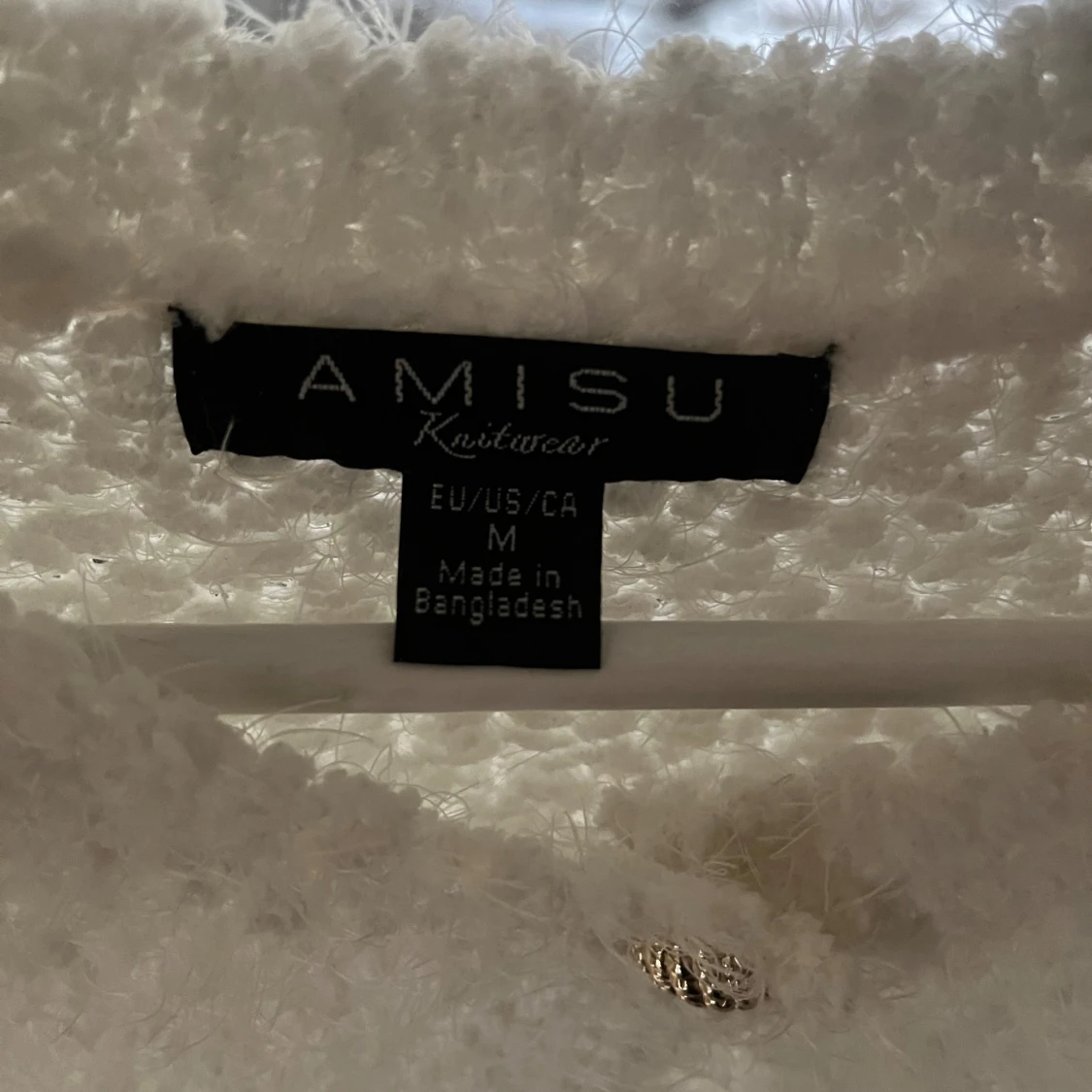 Vit stickad cardigan jacka - 3