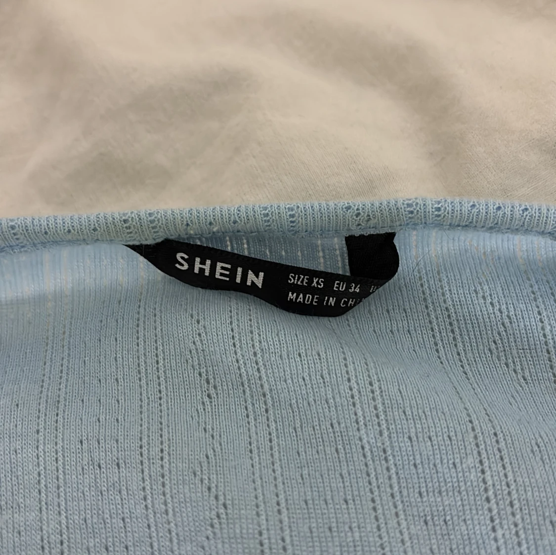 Ljusblå ribbad cardigan från SHEIN - 3