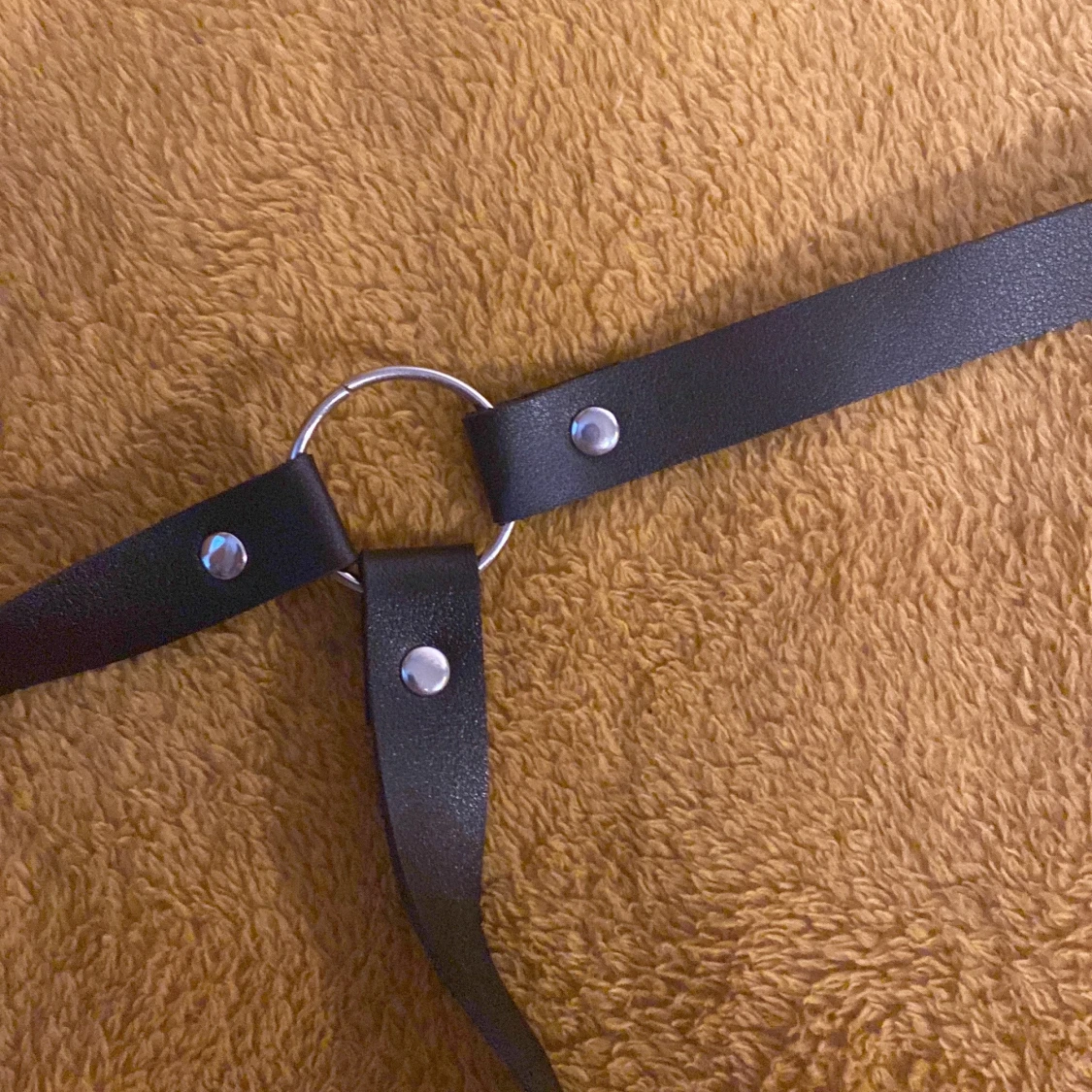 Svart harnessbälte i skinn - 2