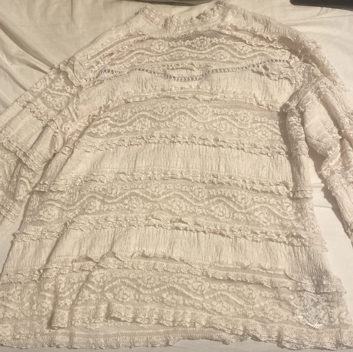 Söt vitt spets tröja  - 2