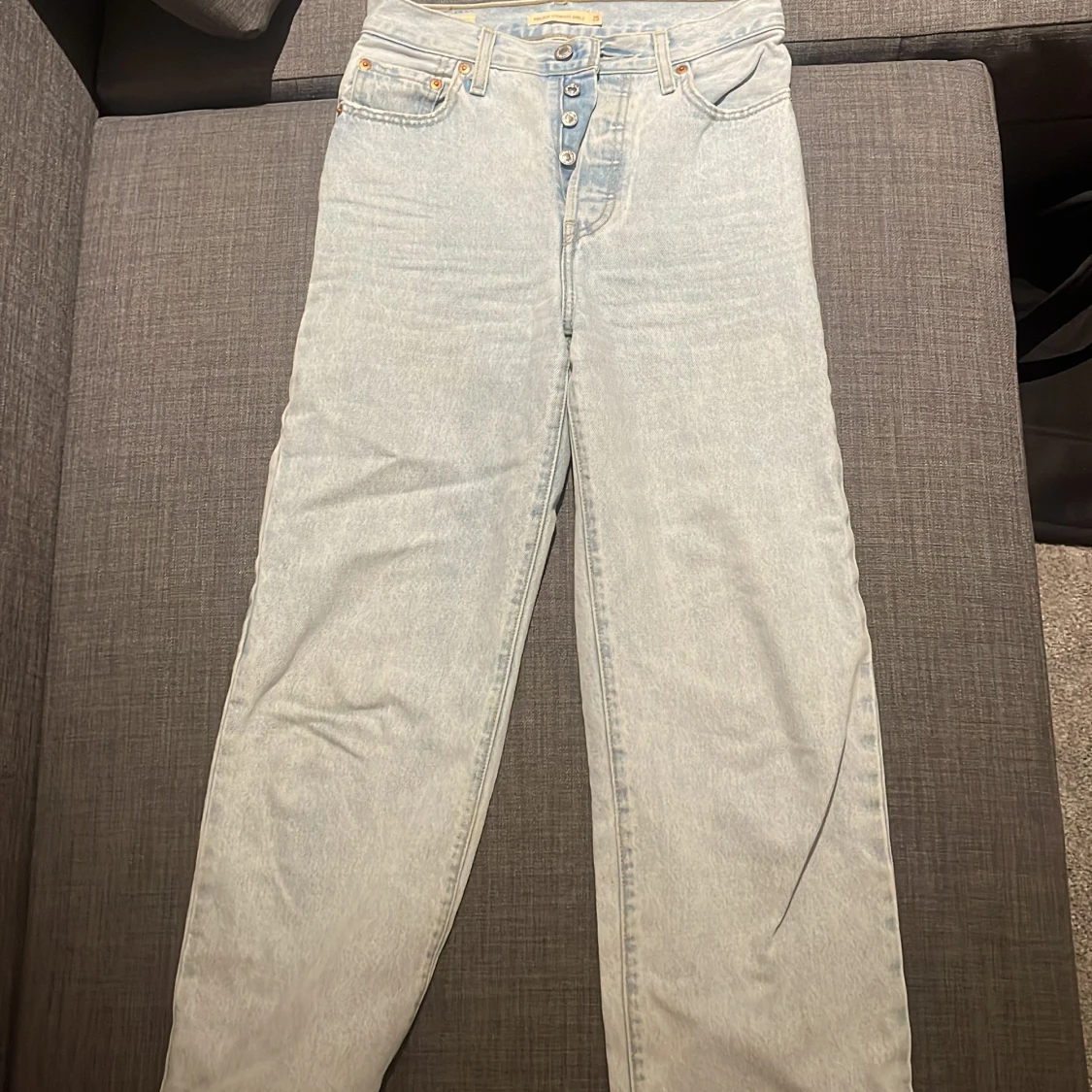 Levi's Ribcage Straight Ankle jeans ljusblå