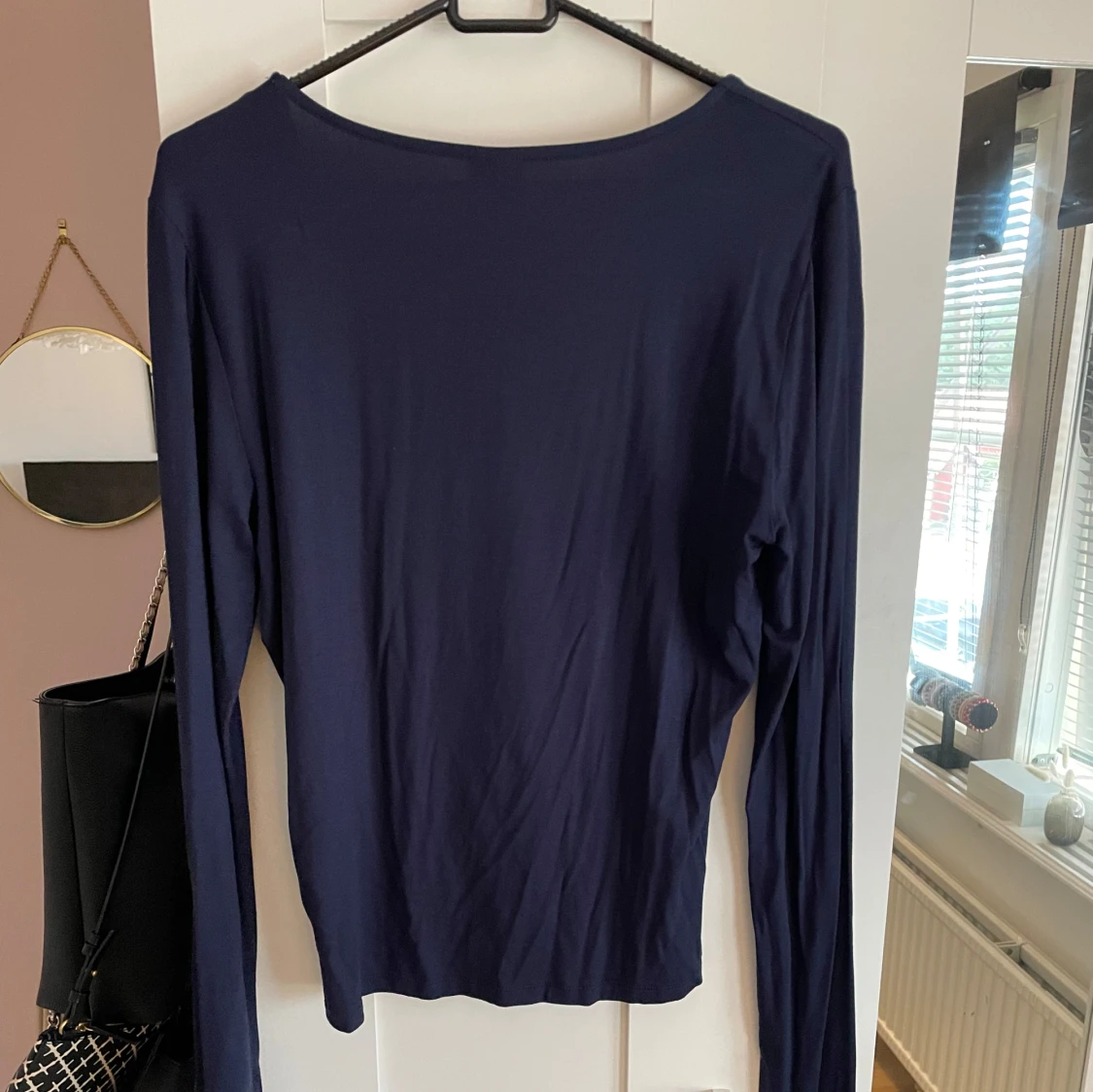 Mörkblå långärmad topp Gina Tricot - 4