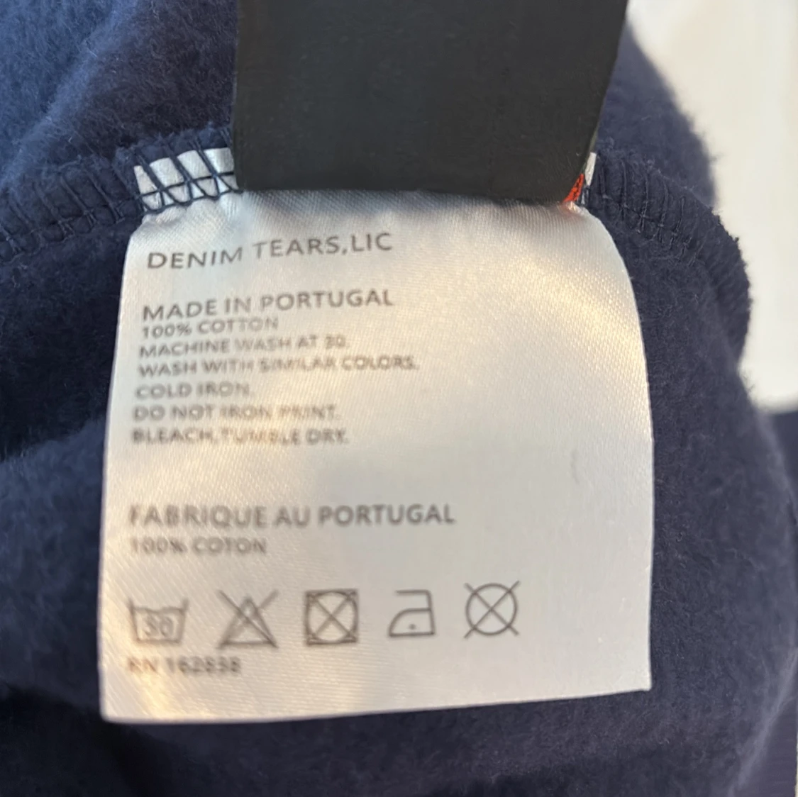 Blå hoodie med vita blommor Denim Tears - 2