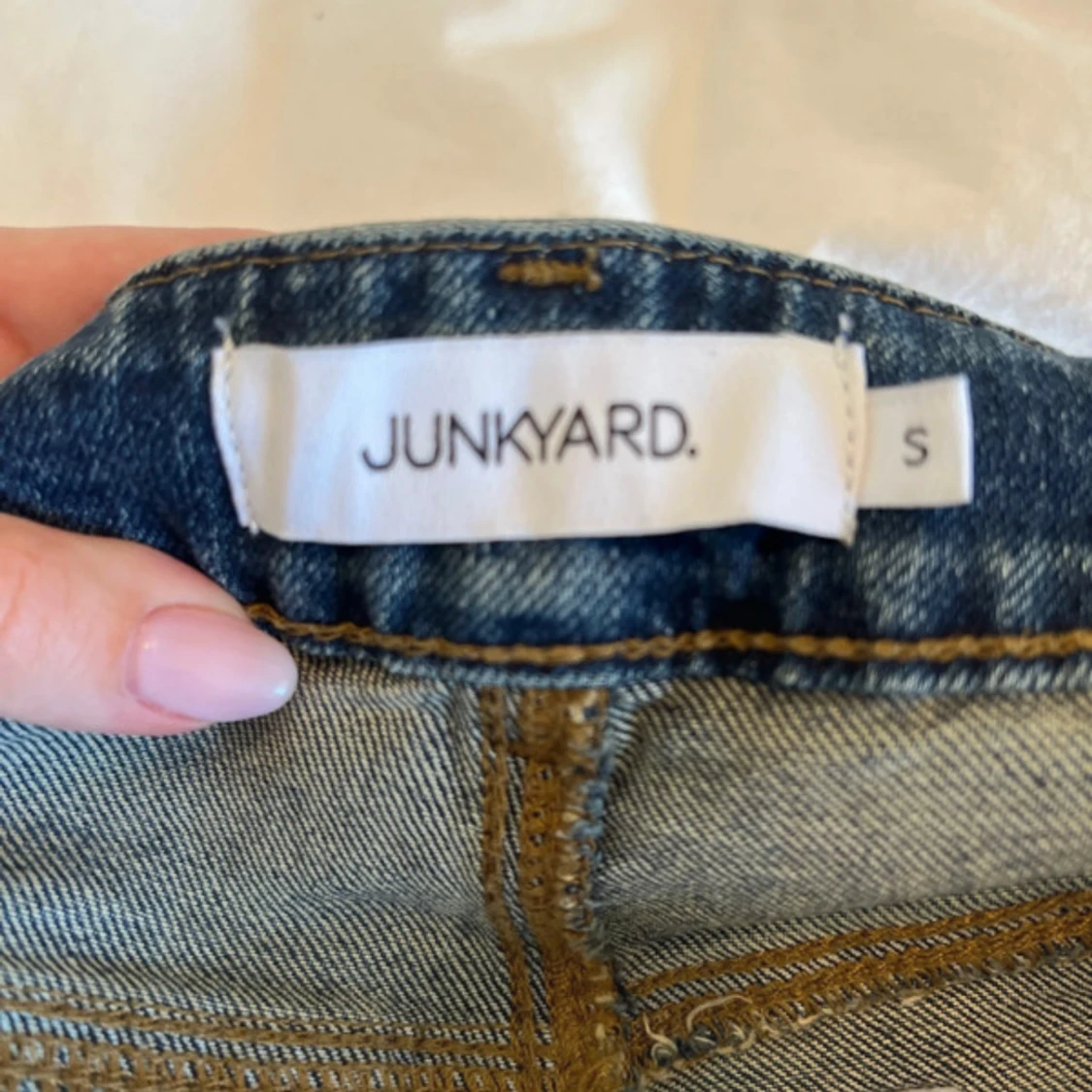 Lågmidjade blå bootcut jeans - 4