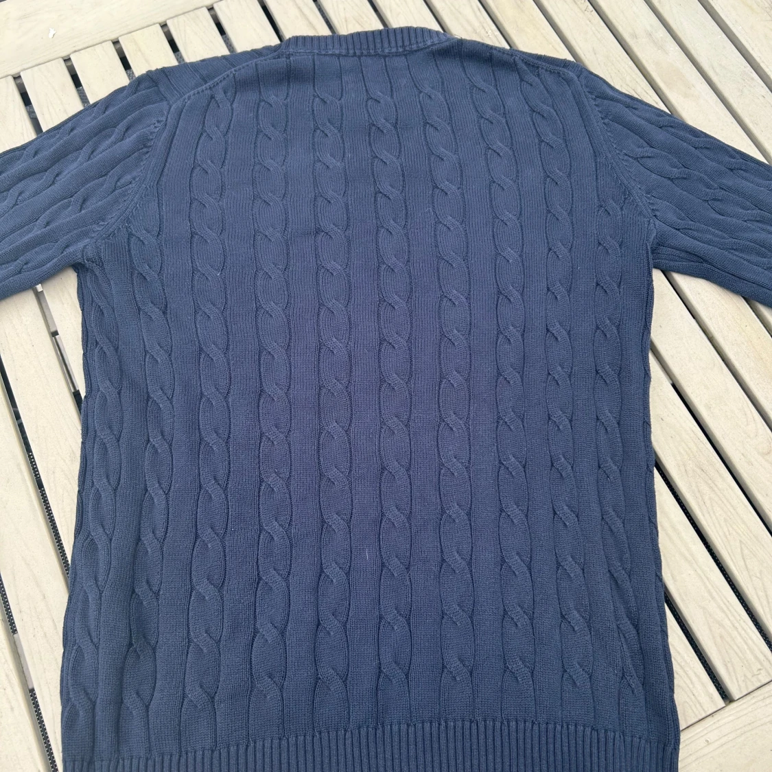 Mörkblå stickad tröja från GANT - 3