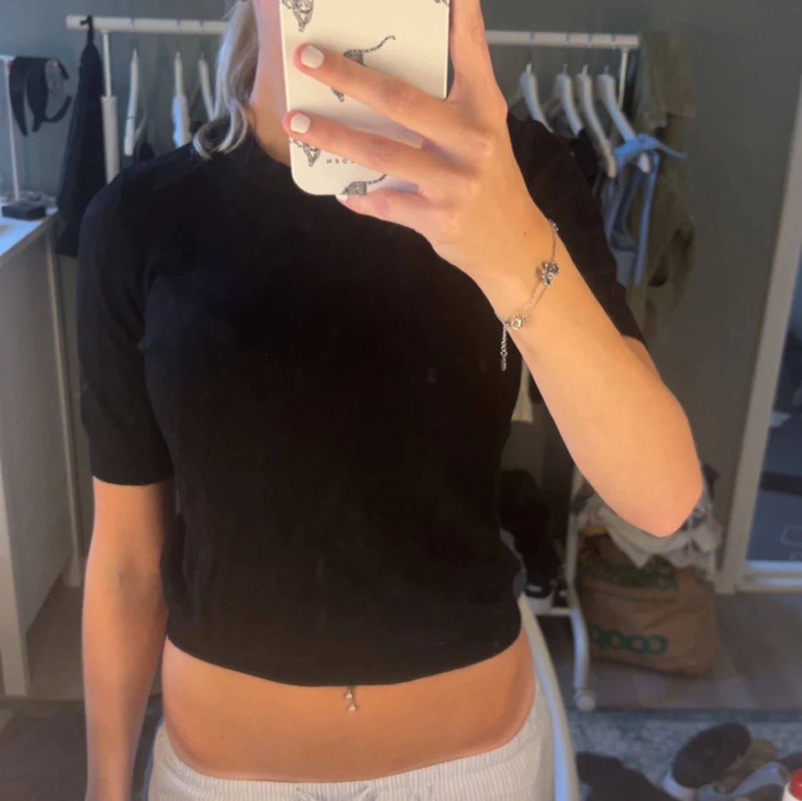 Svart stickad topp från Zara - 1