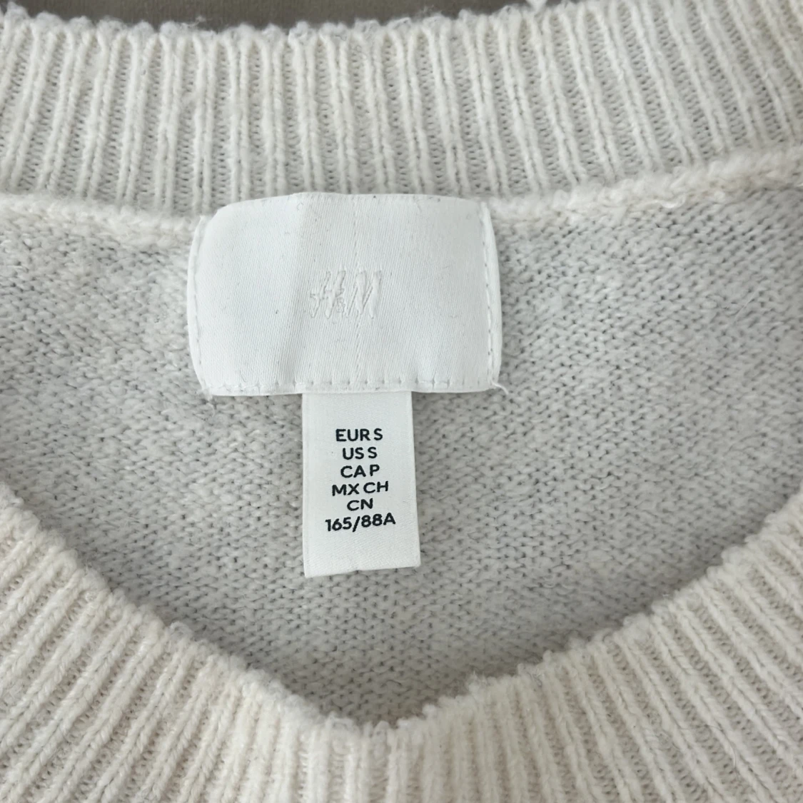 Vit stickad tröja från H&M - 2