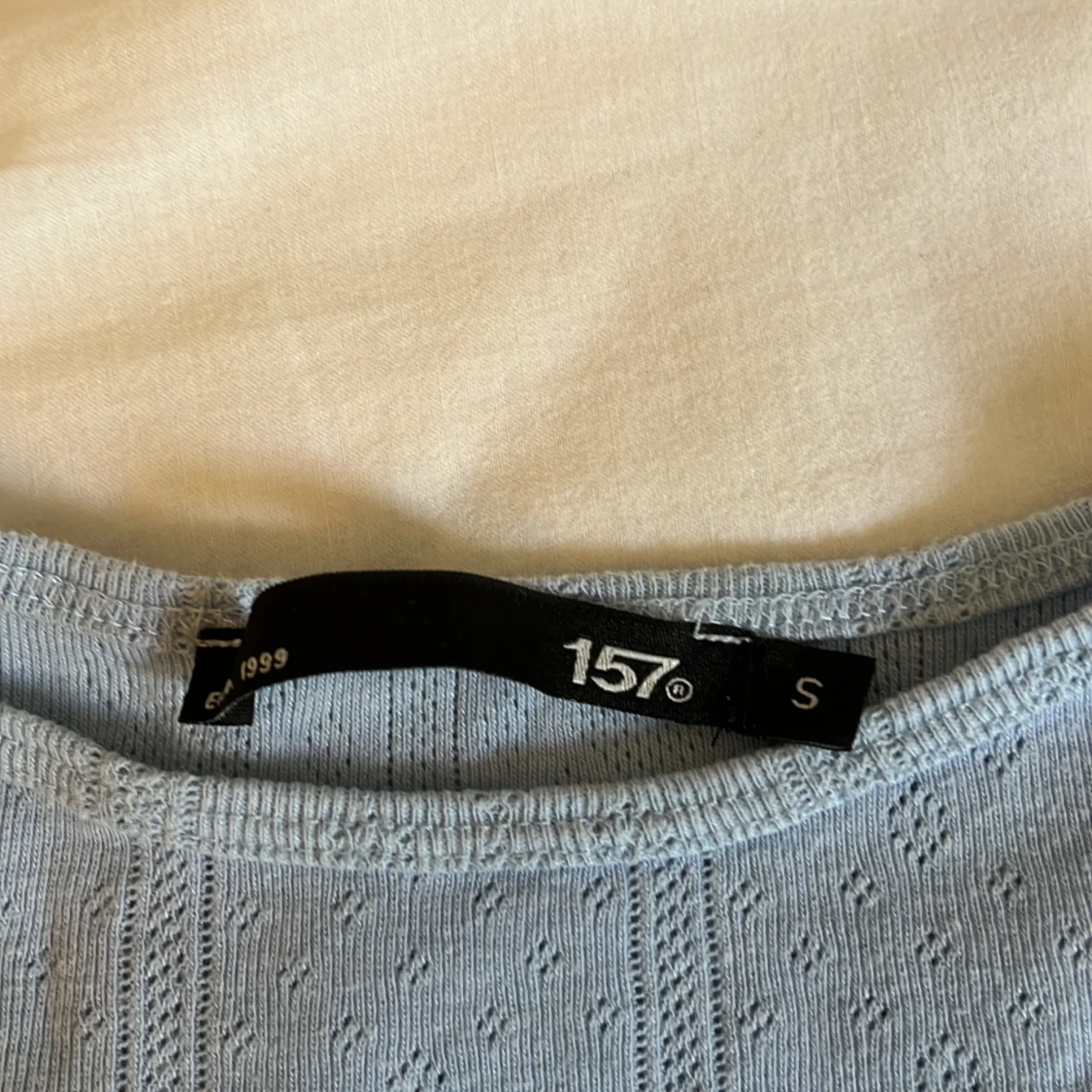 Ljusblå stickad tröja från 157 - 1