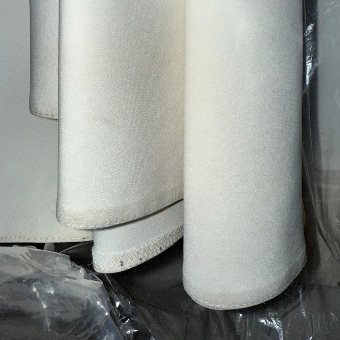 Vit långklänning med puffärmar - 4