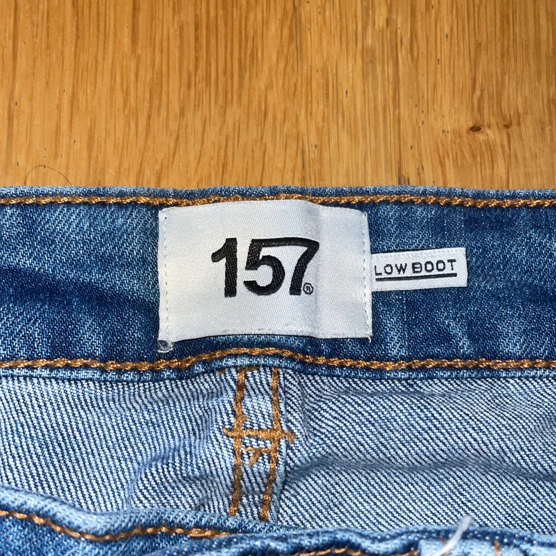 Blå bootcut jeans från 157, XS - 1