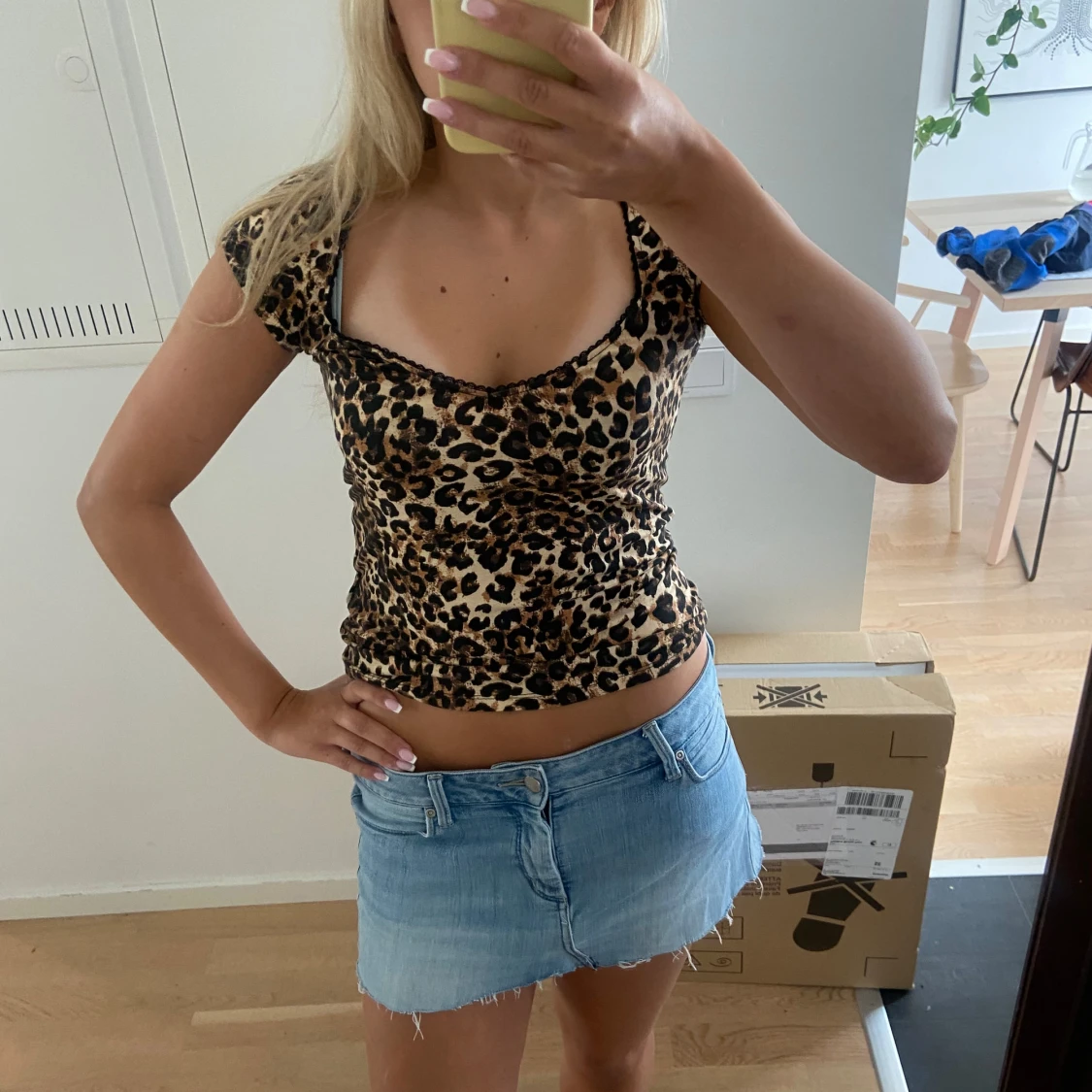 Leopardmönstrad topp