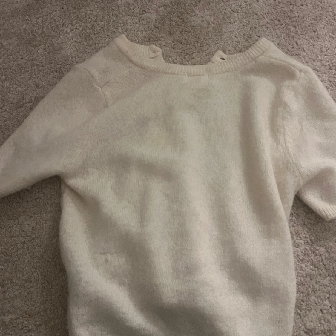 Vit stickad kofta från H&M XS - 1