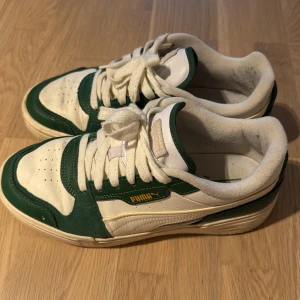 Grönvita sneakers från Puma - Sparsamt använda sneakers från Puma, nypris 1200kr