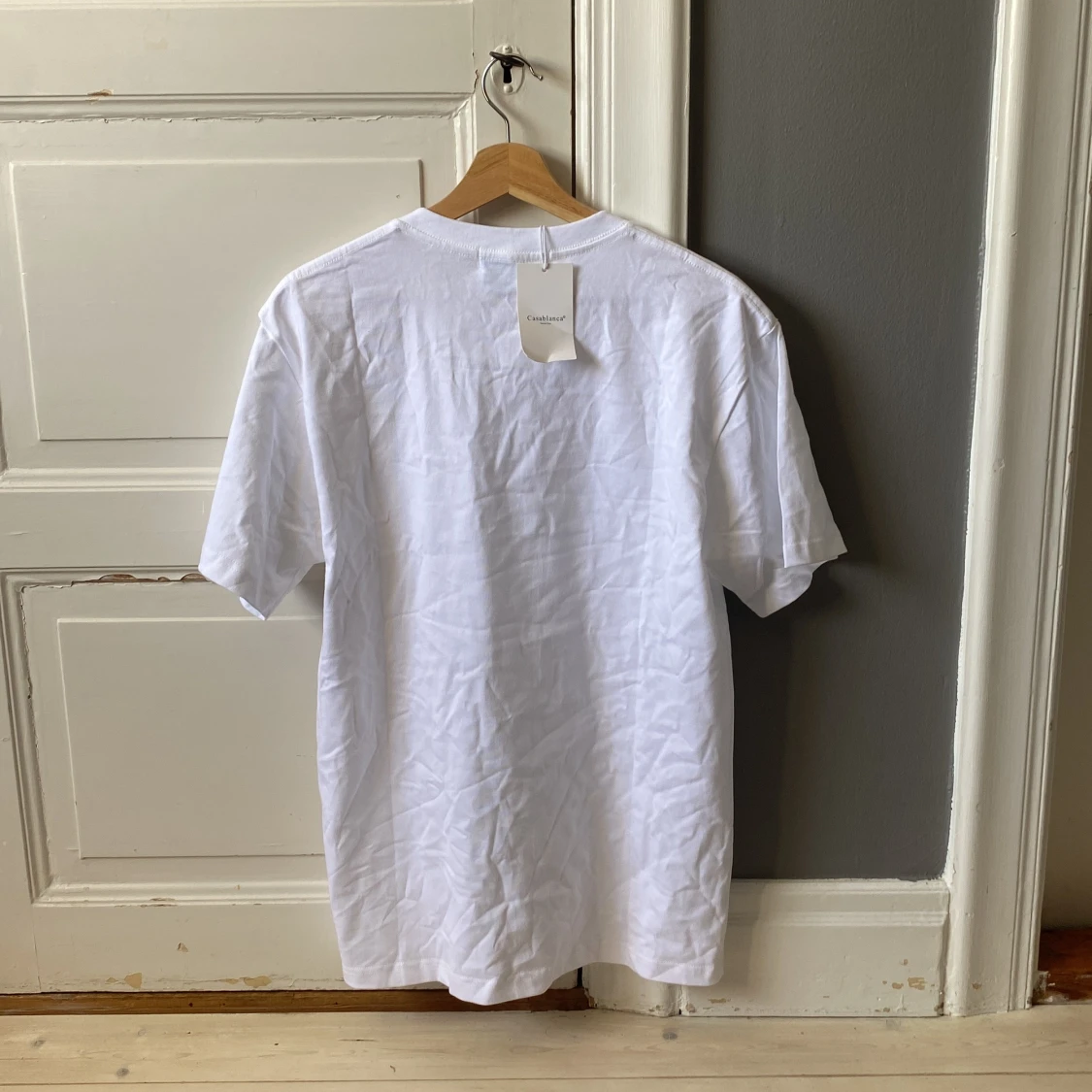 Vit t-shirt Casablanca med svanprint - 1